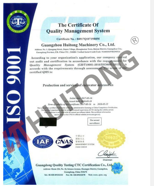中国 Guangzhou Huitong Machinery Co., Ltd. 認証